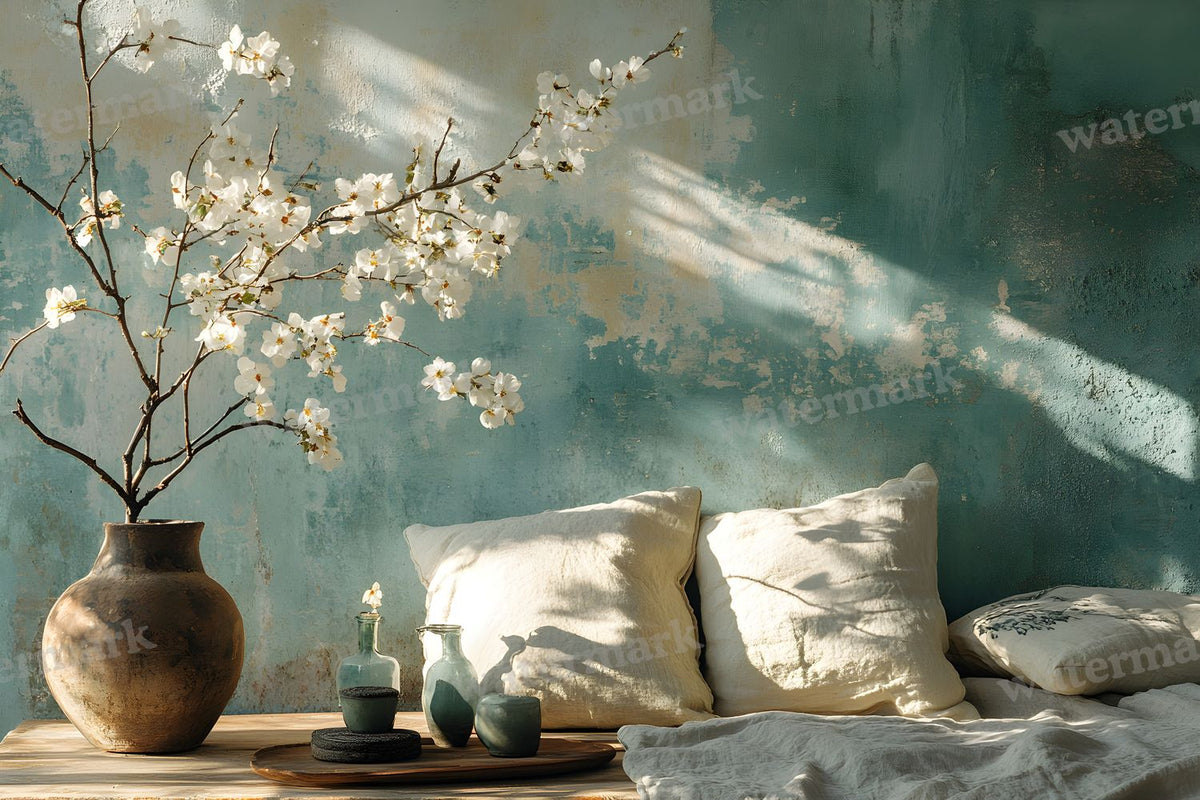 Regal Wallpapered Room digital photo backdrop for photo editing, preview 2