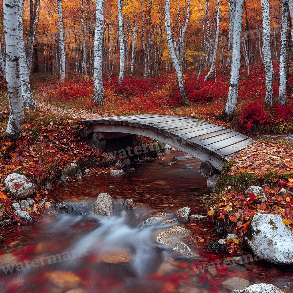 Rustic Forest digital photo backdrop for photo editing, preview 2
