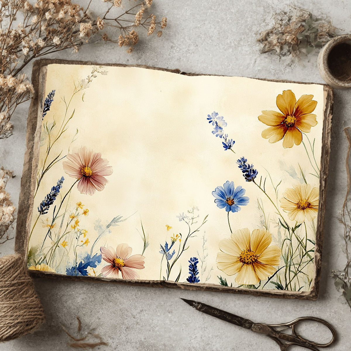 Spring Meadow Pastel Writing Paper