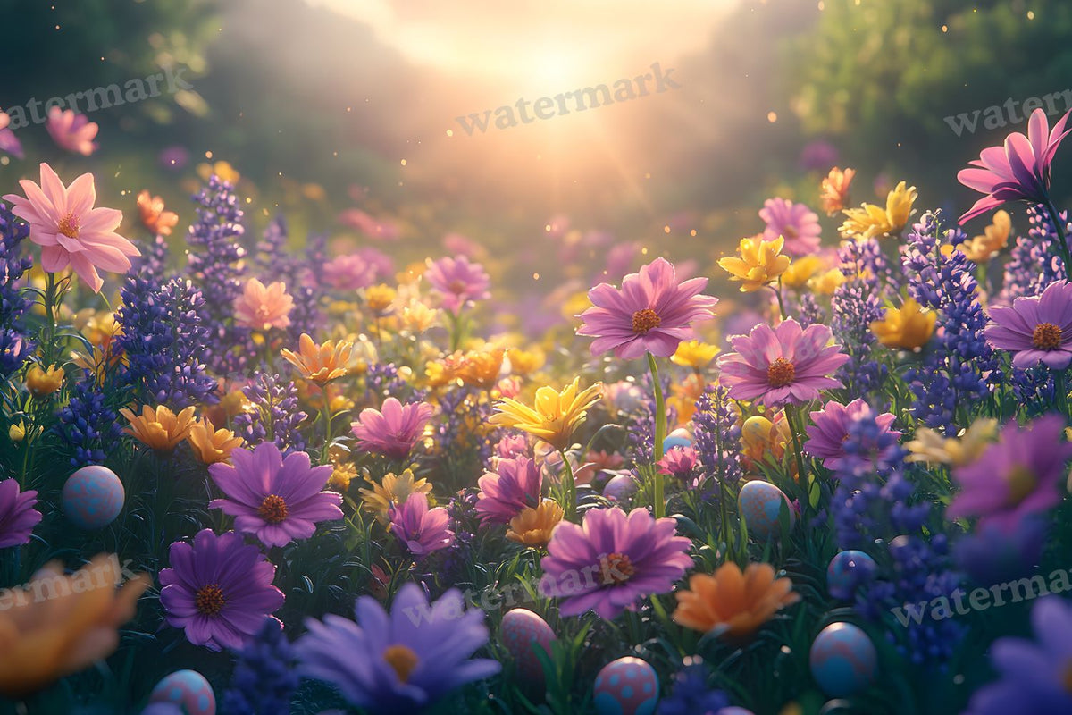 Springtime Lush Meadow Backdrop Images