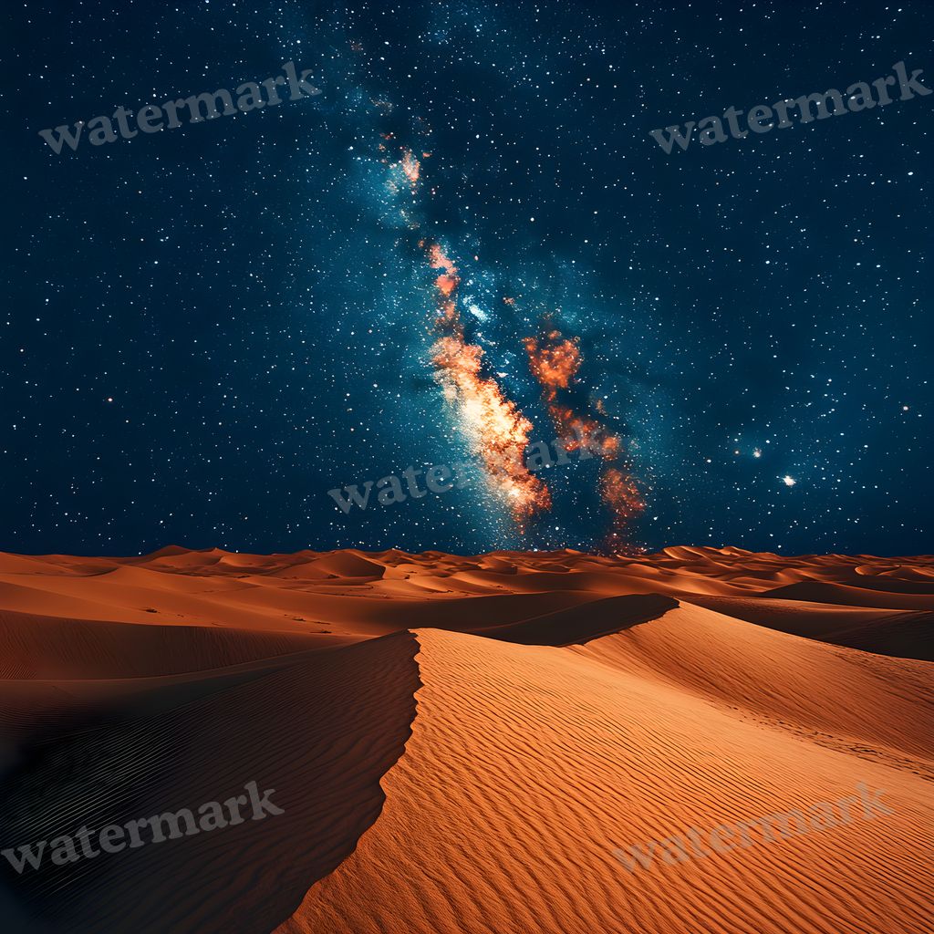 Starry Desert digital photo backdrop for photo editing, preview 2