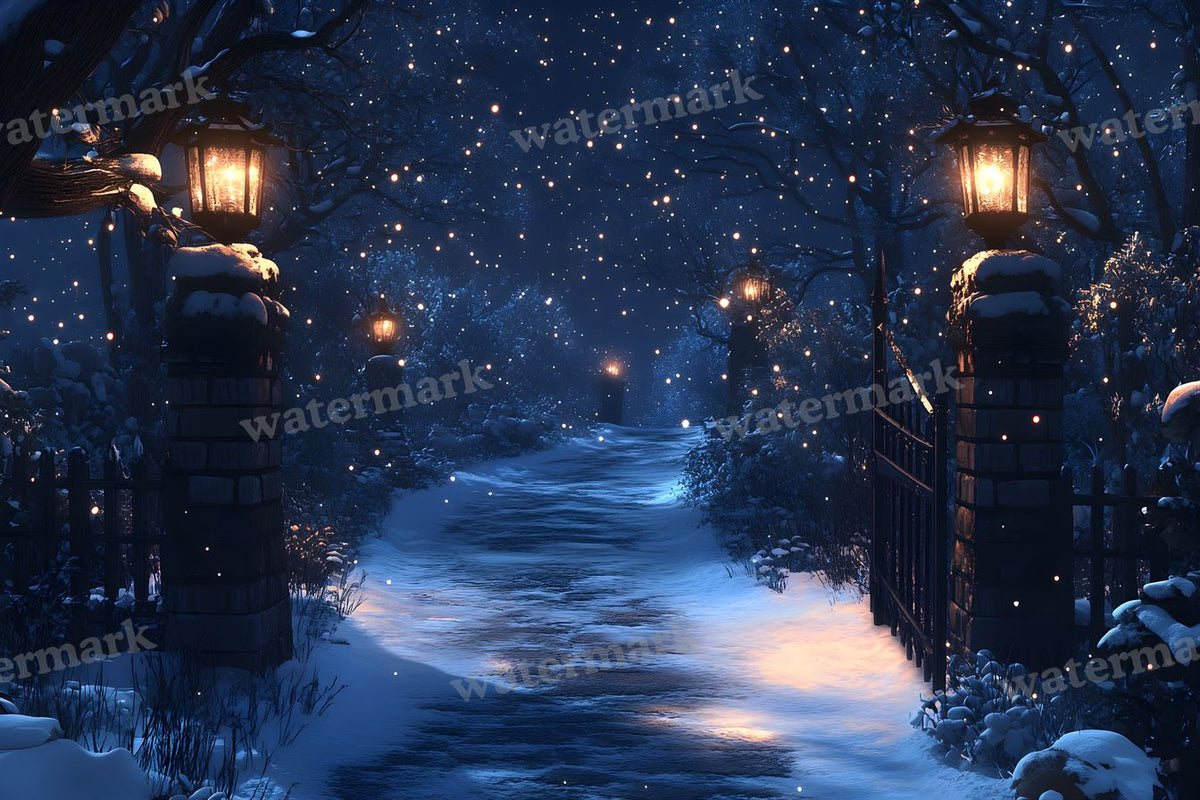 Starry Night digital photo backdrop for photo editing, preview 2