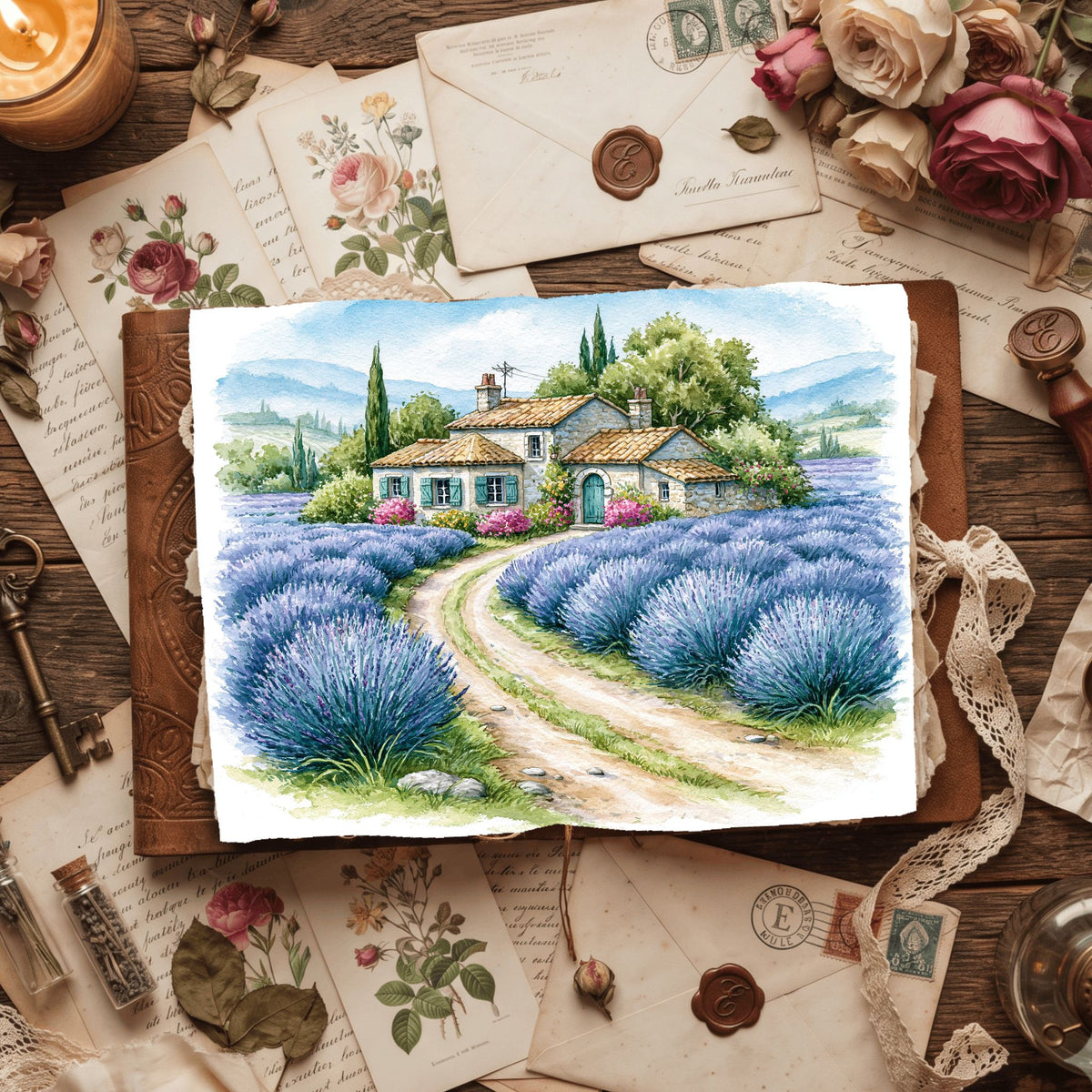 Traditional Watercolor Landscape