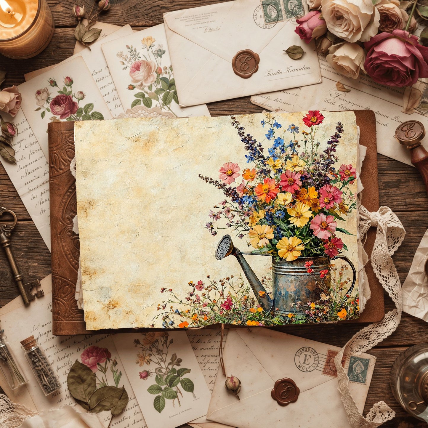Wildflower Watering Can Paper
