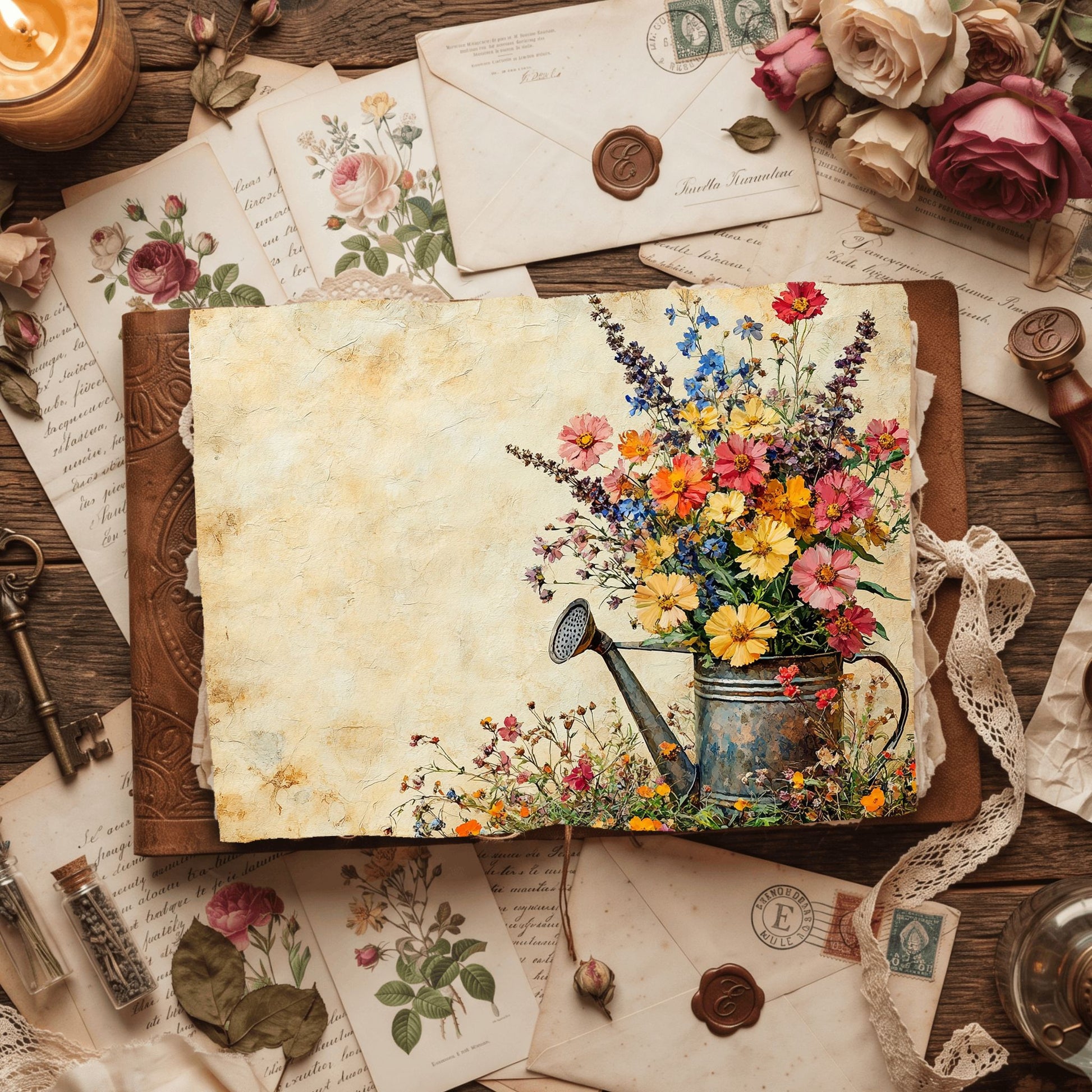 Wildflower Watering Can Paper