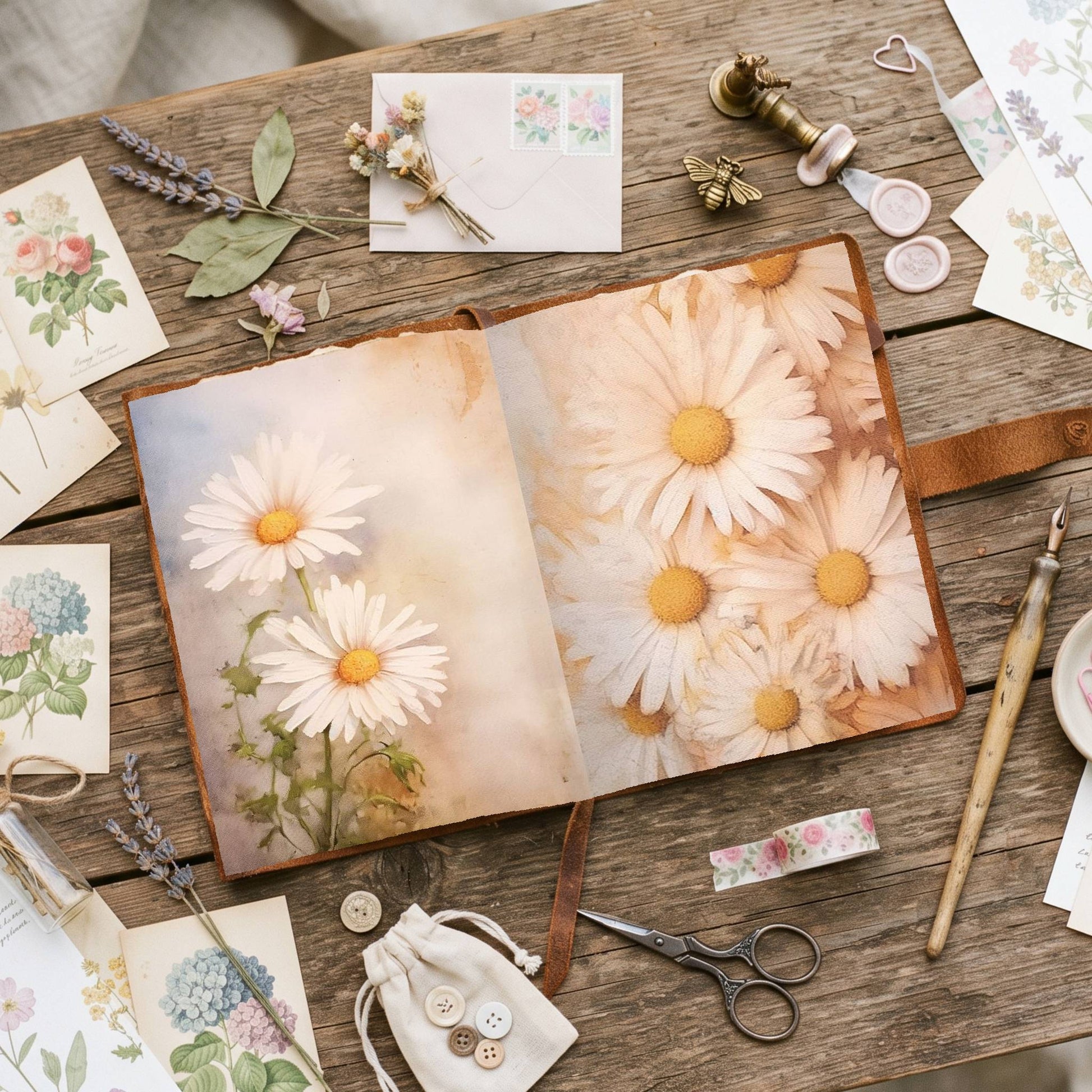 Daisy Fuchsia Hues Double Pages