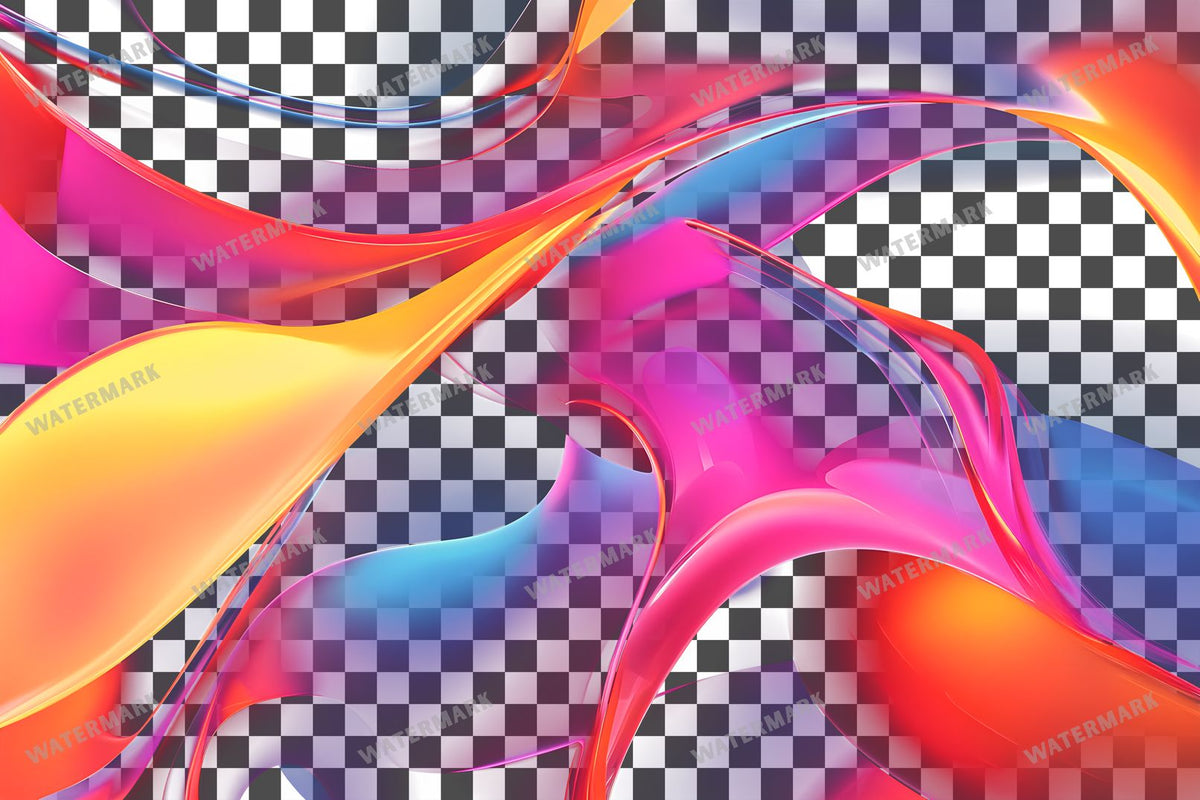 Abstract Digital Art Background Transparent Overlay Pngs