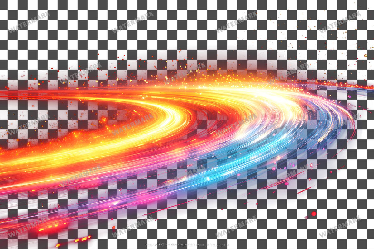 Abstract Light Streaks Dynamic Motion Transparent Overlay Pngs