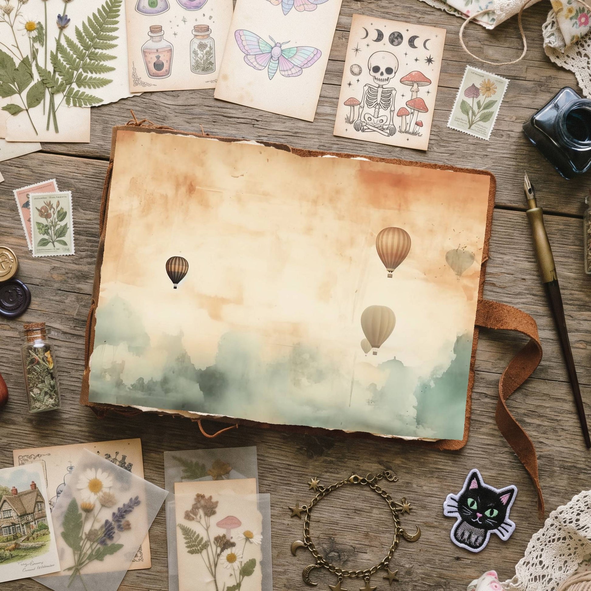 Air Balloons Digital Papers