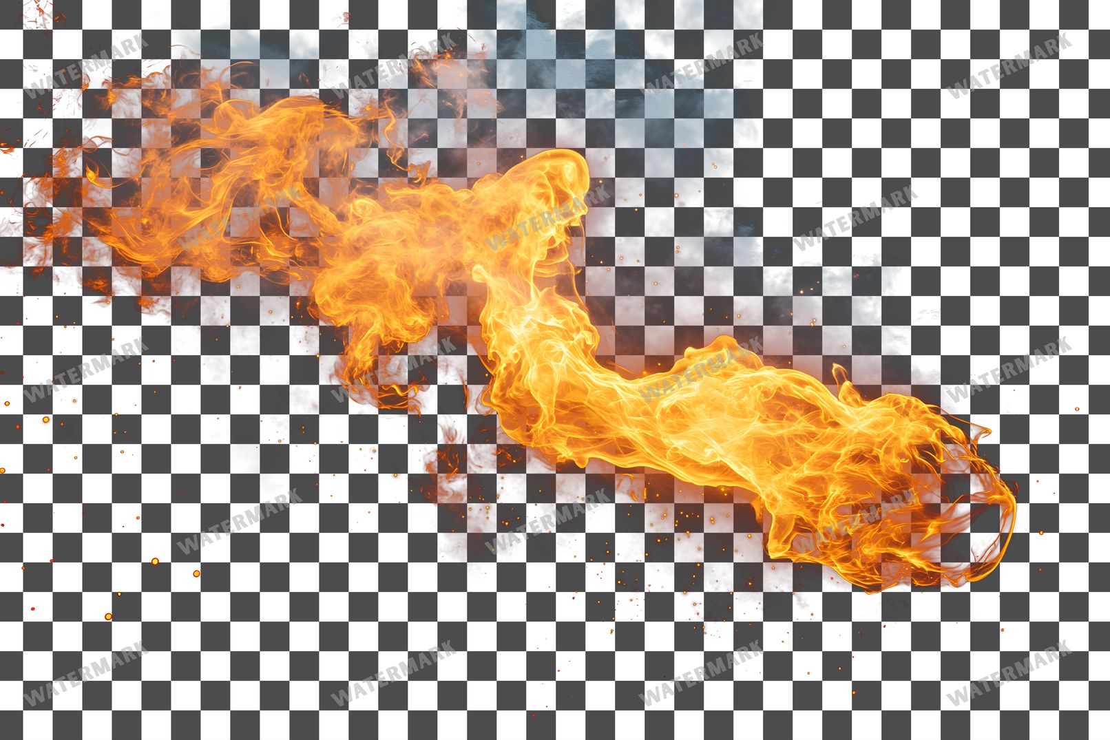 Amber Oil Flame Transparent Overlay Pngs