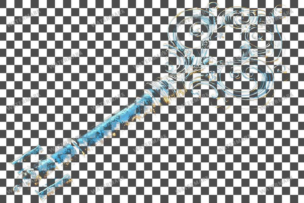 Ancient Gothic Key Transparent Overlay Pngs