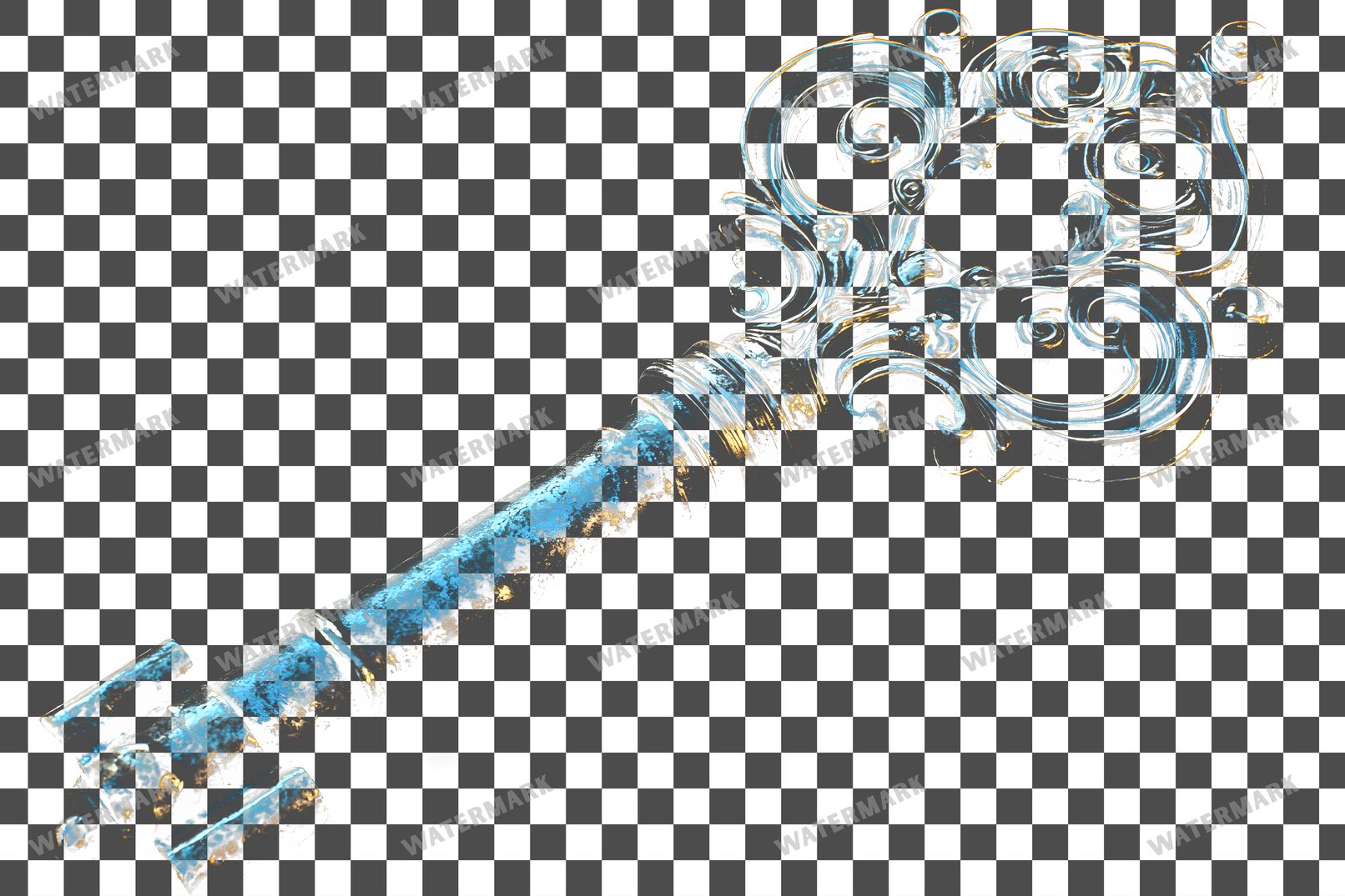 Ancient Gothic Key Transparent Overlay Pngs