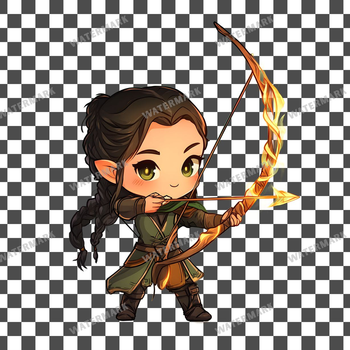 Archer Glowing Bow Clipart Pngs