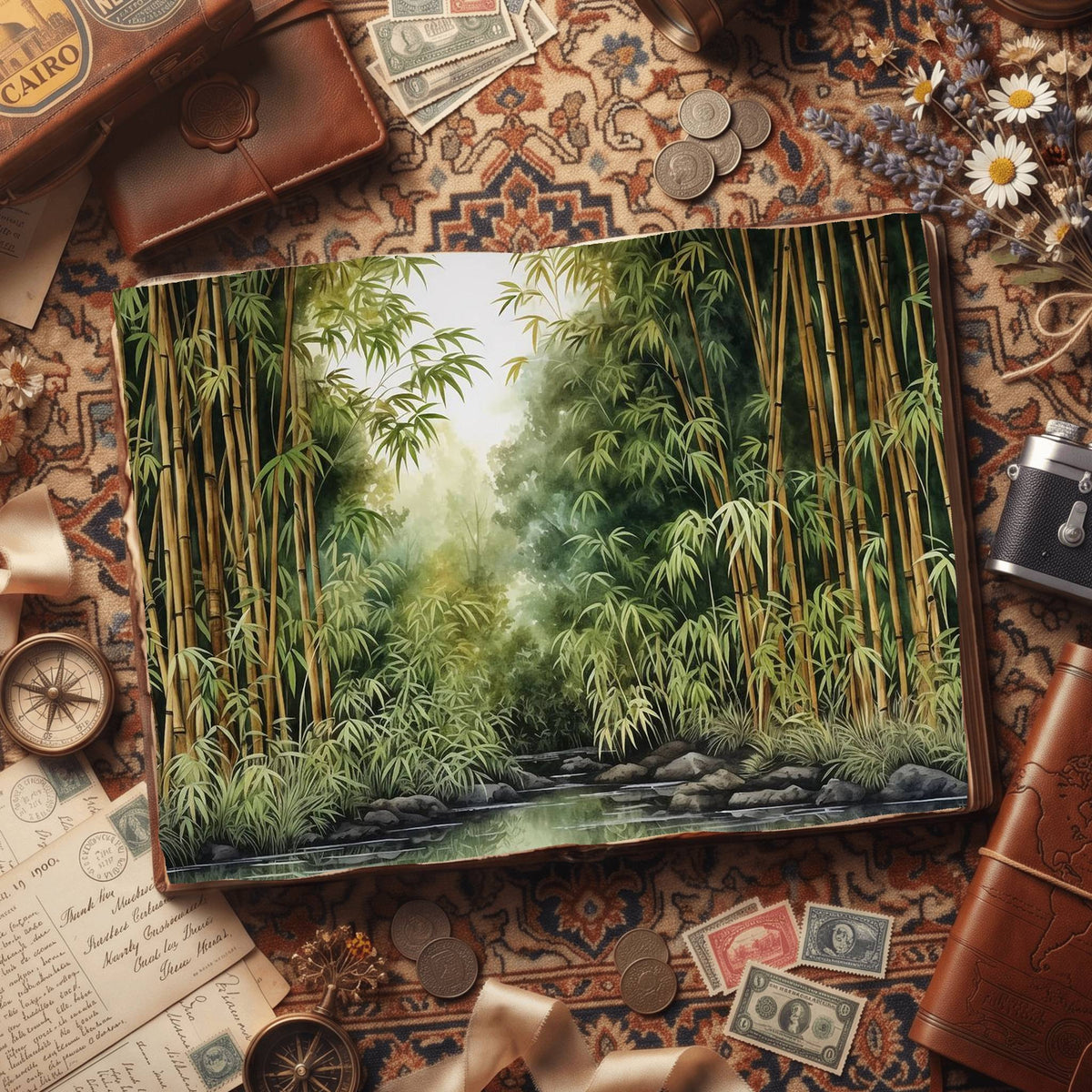 Bamboo Forest Digital Papers