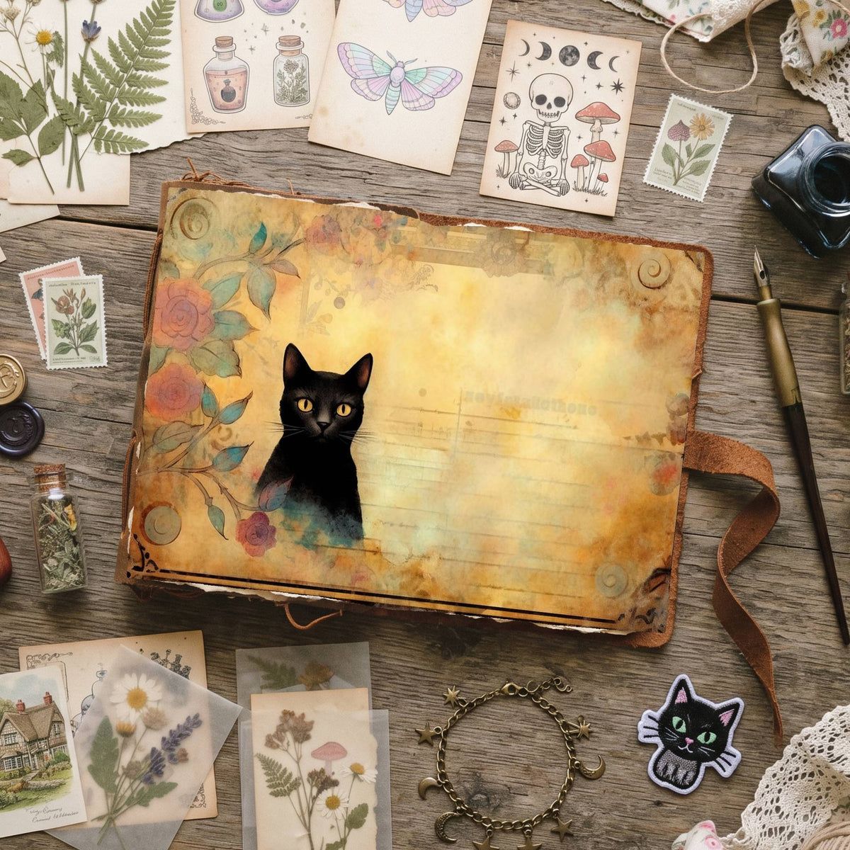 Black Cats Digital Papers