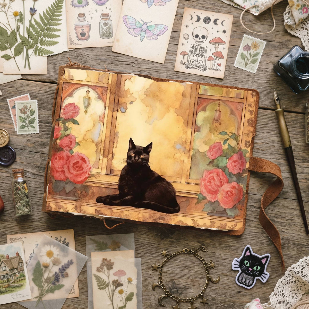 Black Cats Digital Papers