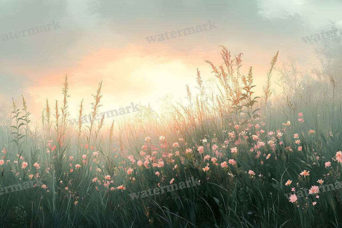 Blush Meadow Backdrop Images