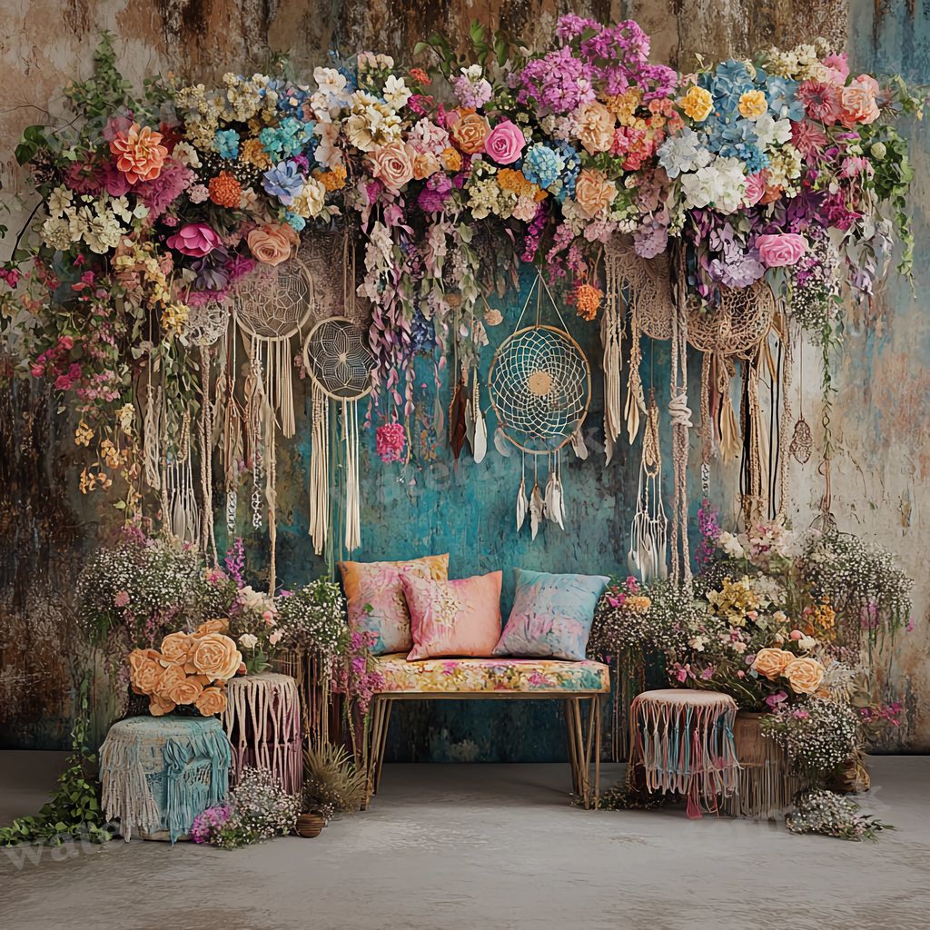 Bohemian Wedding Backdrop Images
