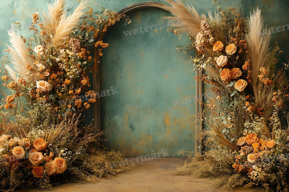 Boho Olive Arch Backdrop Images