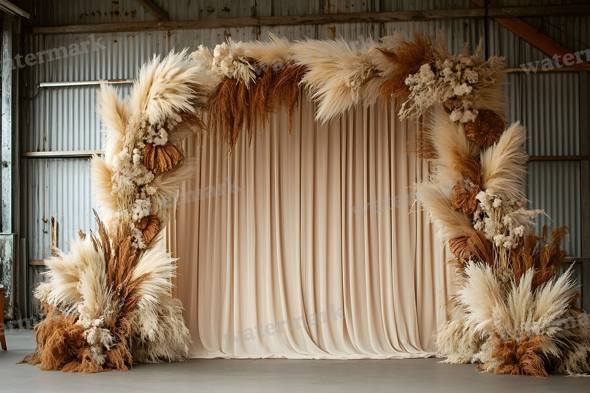 Boho Pampaarch Backdrop Images