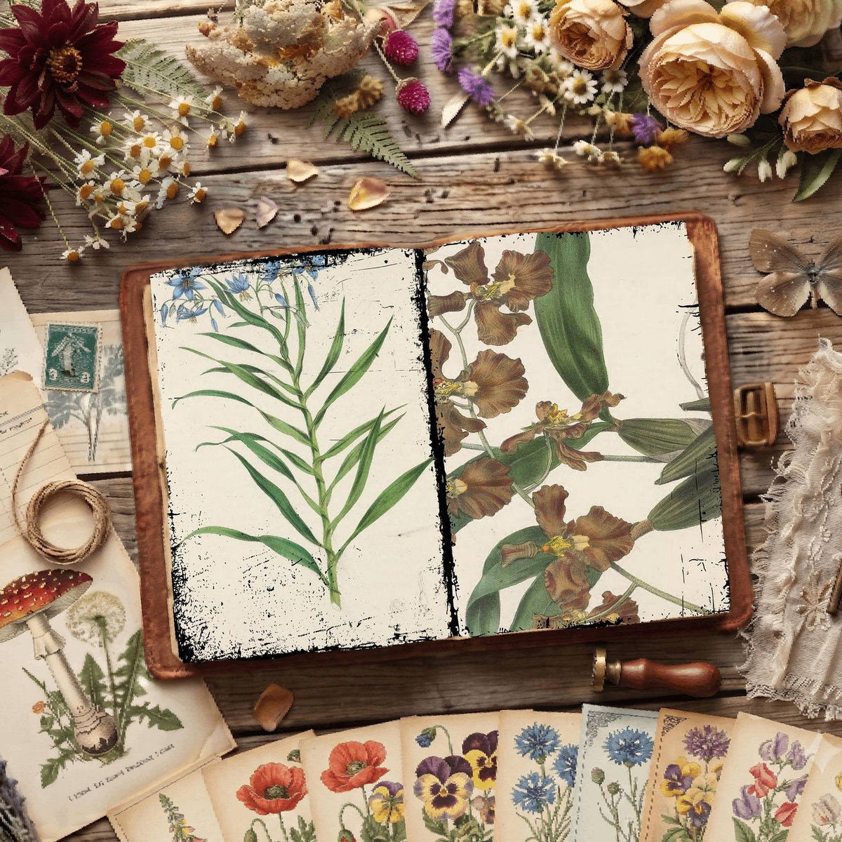 Botanical Illustrations Digital Papers