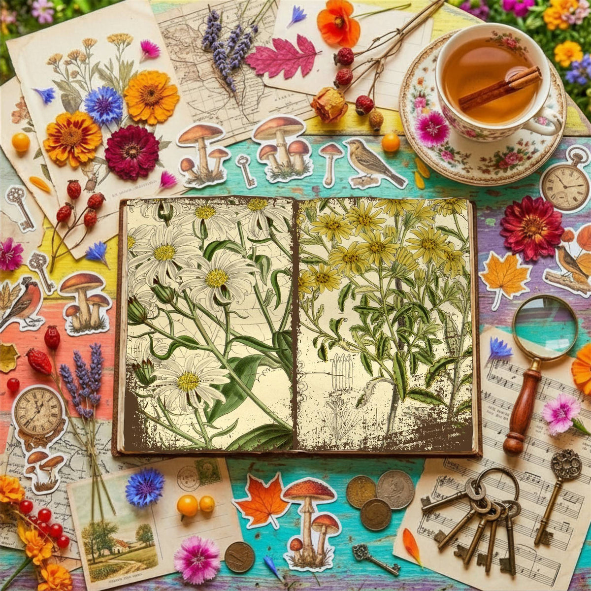 Botanical Illustrations Digital Papers