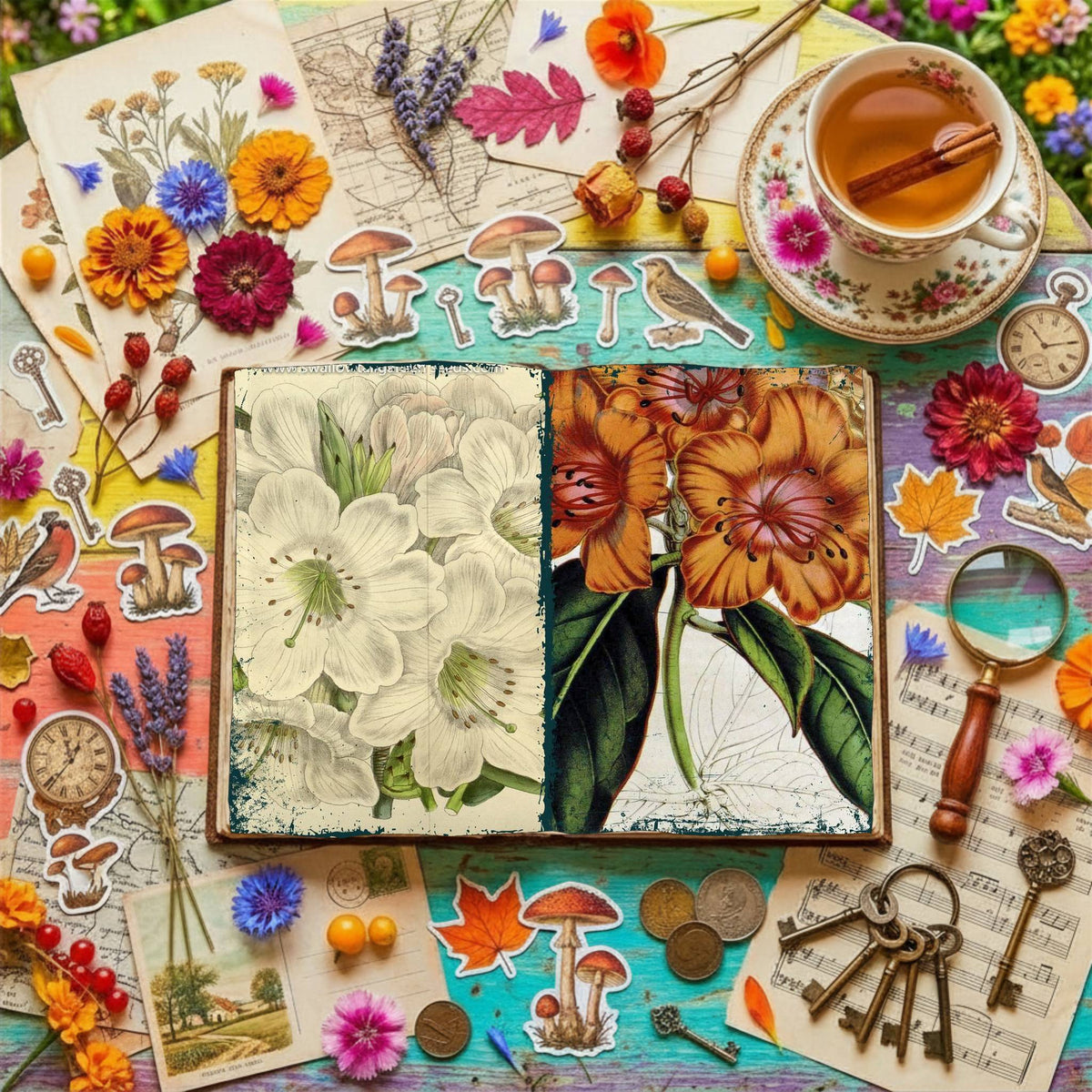 Botanical Illustrations Digital Papers