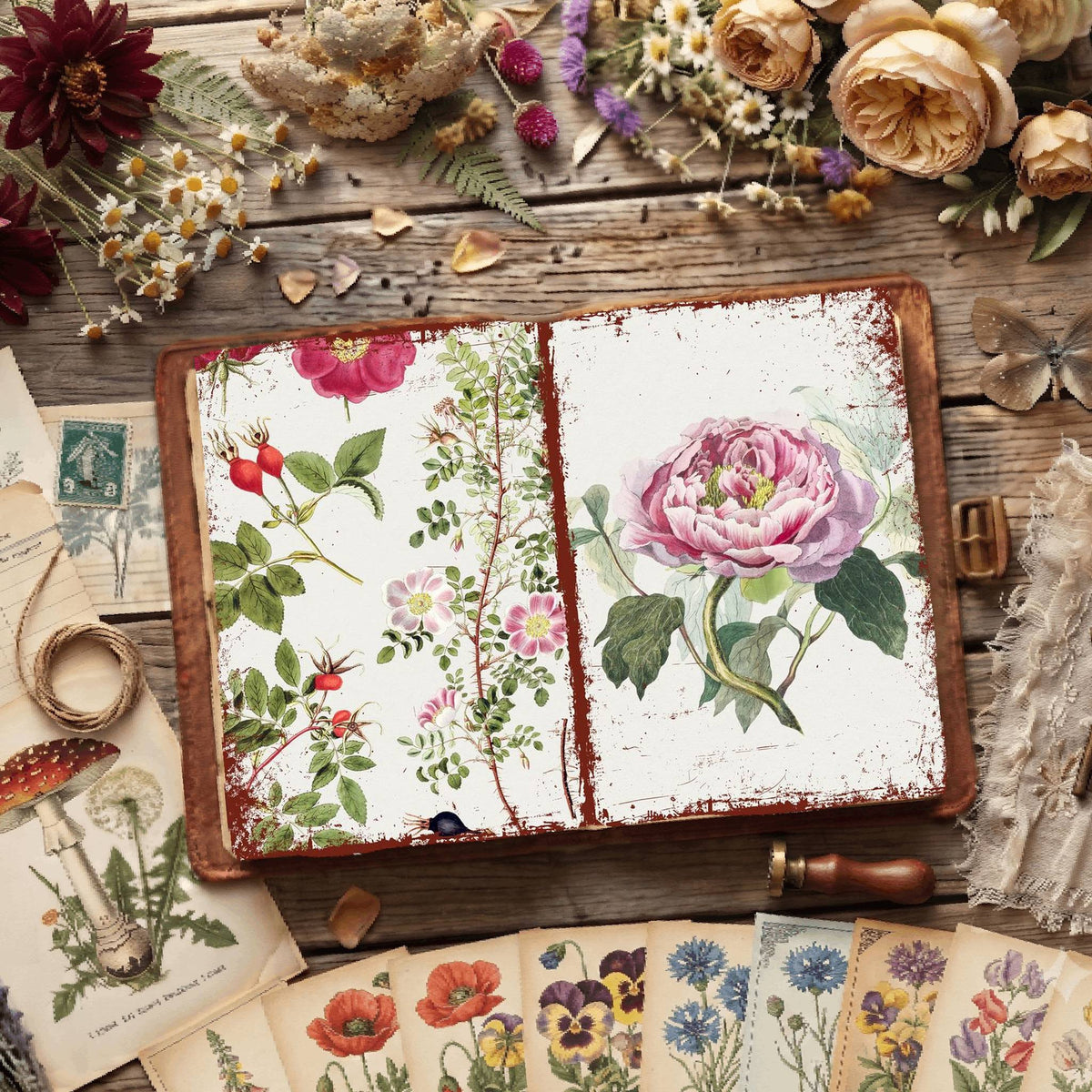 Botanical Illustrations Digital Papers