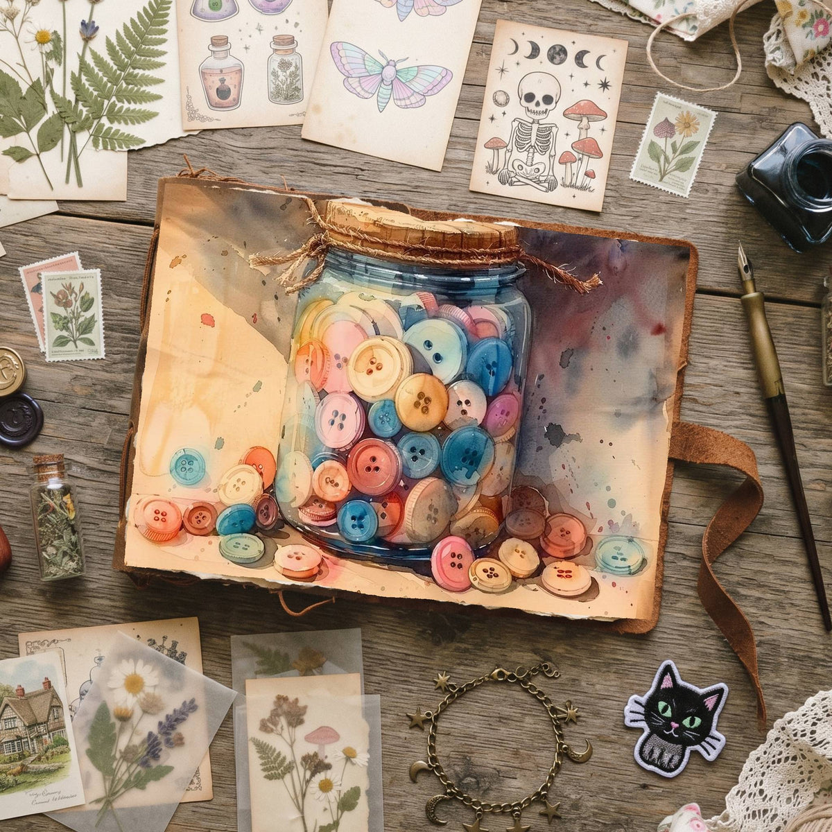 Button Jar Digital Papers