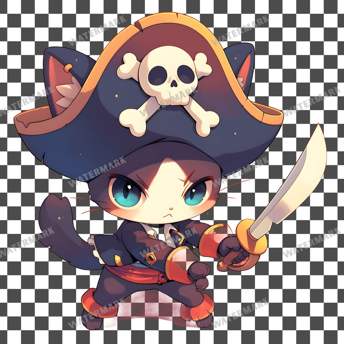 Cat Pirate Clipart Pngs