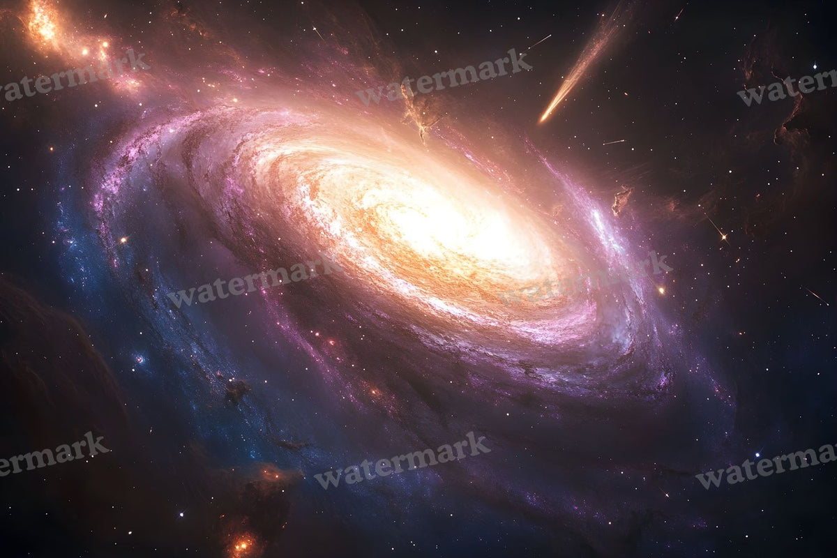 Celestial Galaxy Glow digital photo backdrop for photo editing, preview 2