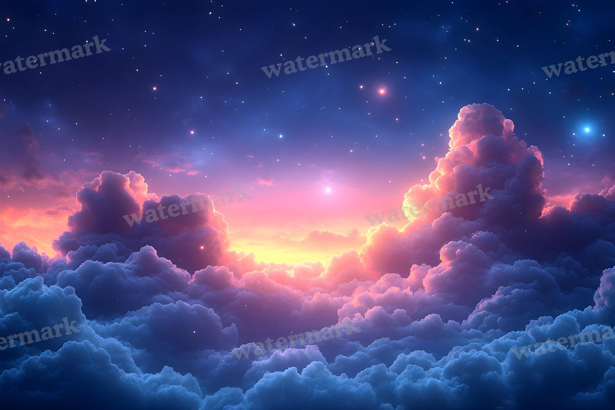 Celestial Glow Scene digital photo backdrop for photo editing, preview 2
