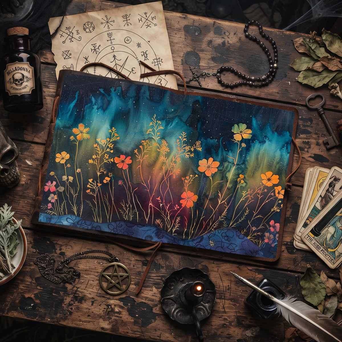 Celestial Wildflowers Digital Papers