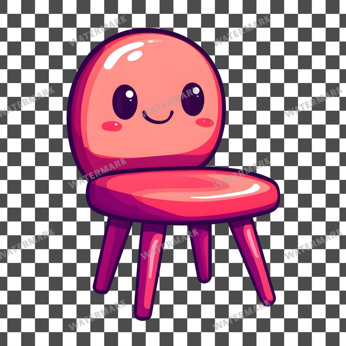 Chair Kawaii Style Clipart Pngs