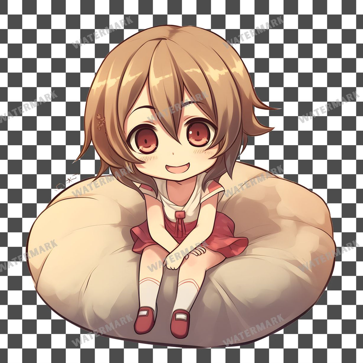 Character Sitting Onpillow Clipart Pngs