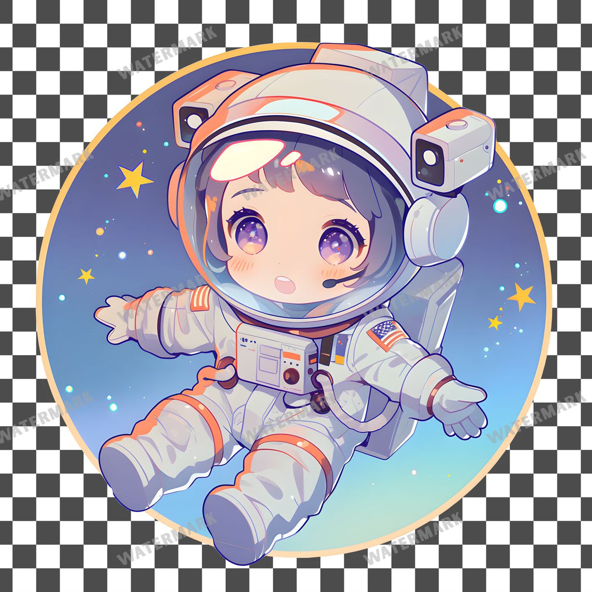 Chibi Astronaut Clipart Pngs