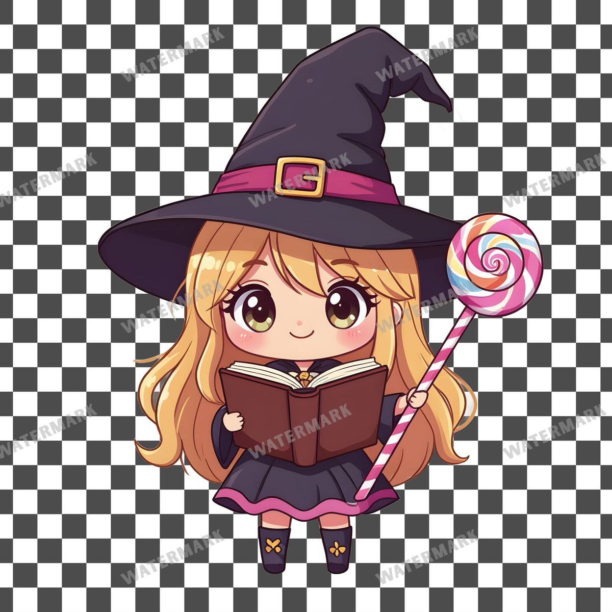 Chibi Candy Witch Clipart Pngs
