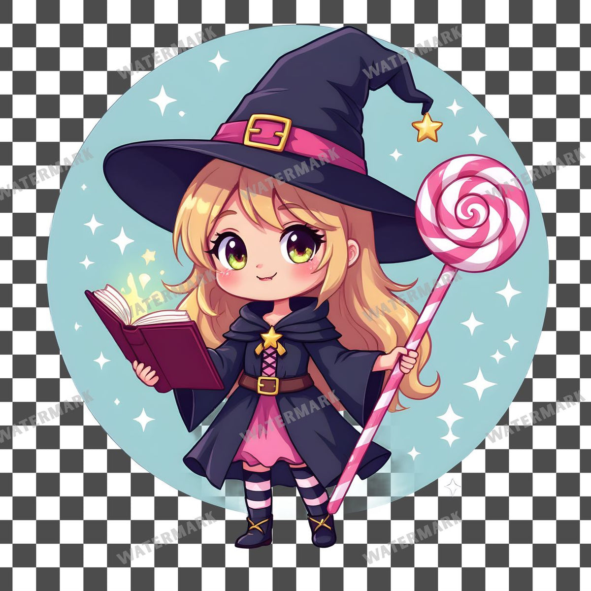 Chibi Candy Witch Clipart Pngs