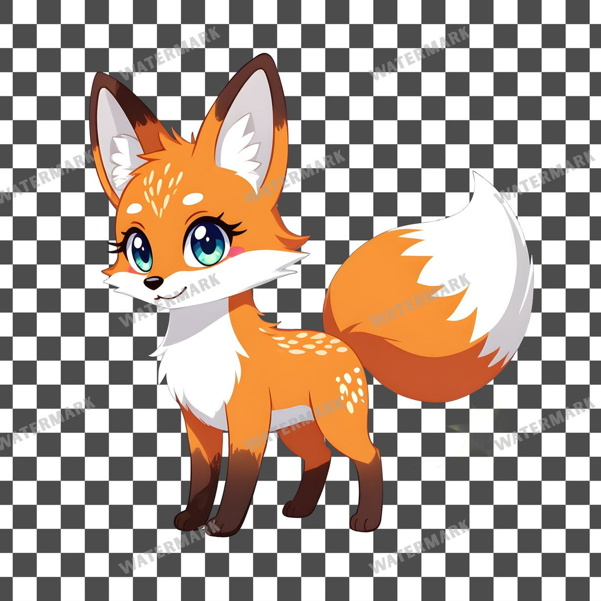 Chibi Cosmic Fox Clipart Pngs
