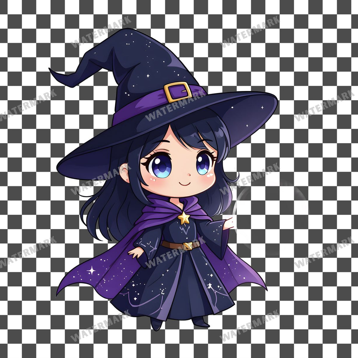 Chibi Cosmic Witch Clipart Pngs