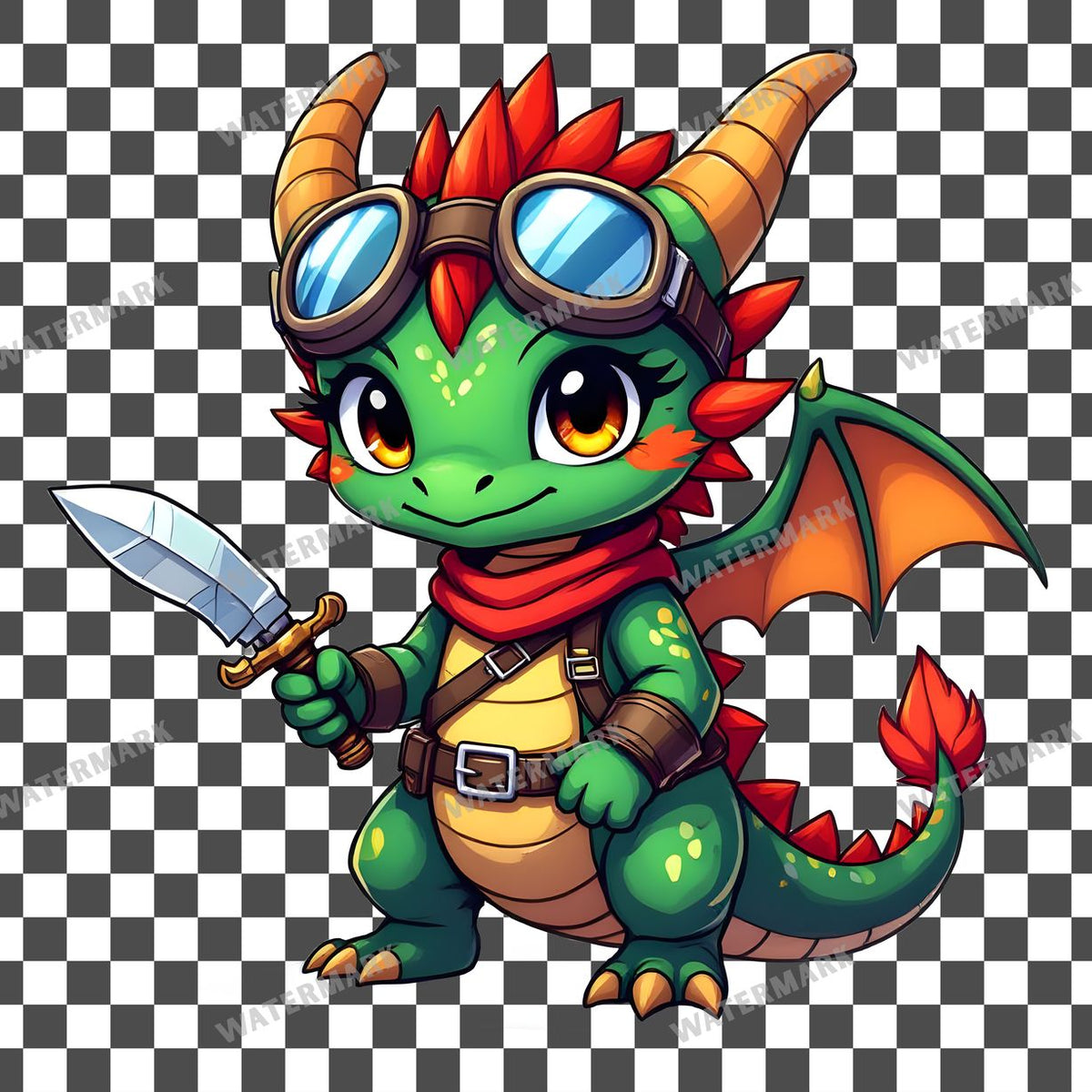 Chibi Dragon Rider Clipart Pngs