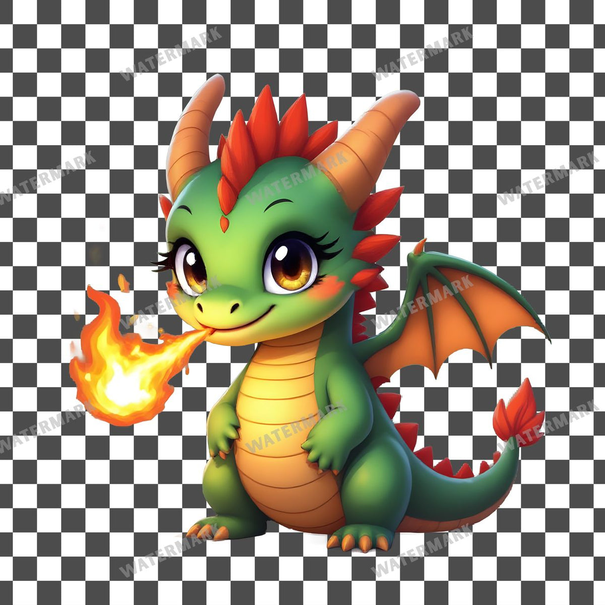 Chibi Dragontiny Clipart Pngs