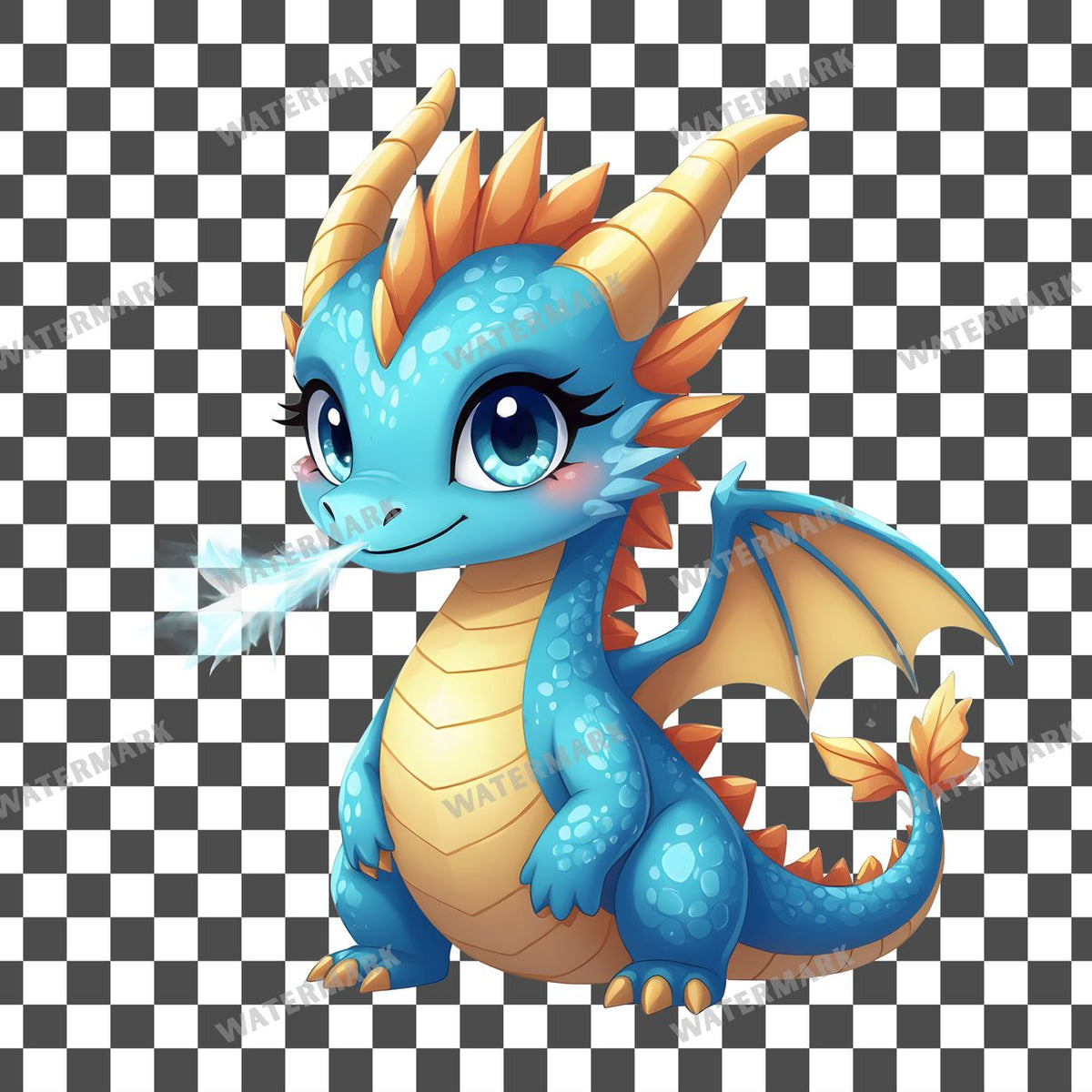 Chibi Frost Dragon Clipart Pngs