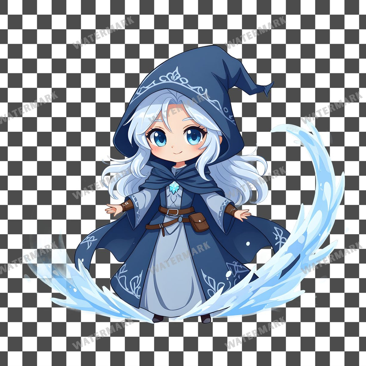 Chibi Frost Witch Clipart Pngs