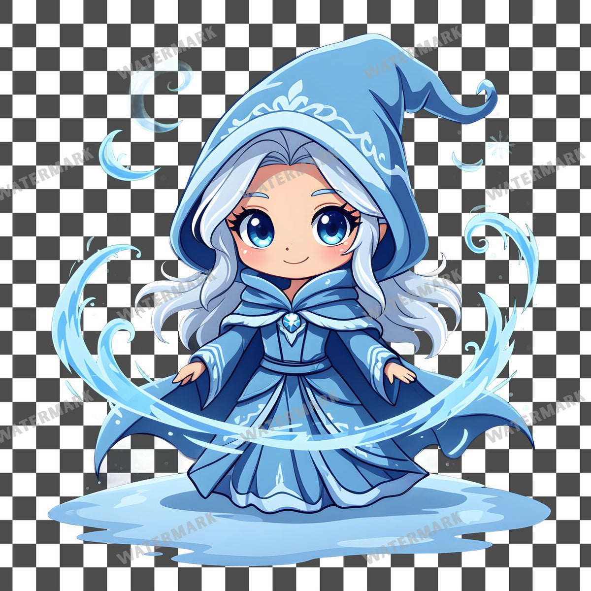 Chibi Frost Witch Clipart Pngs