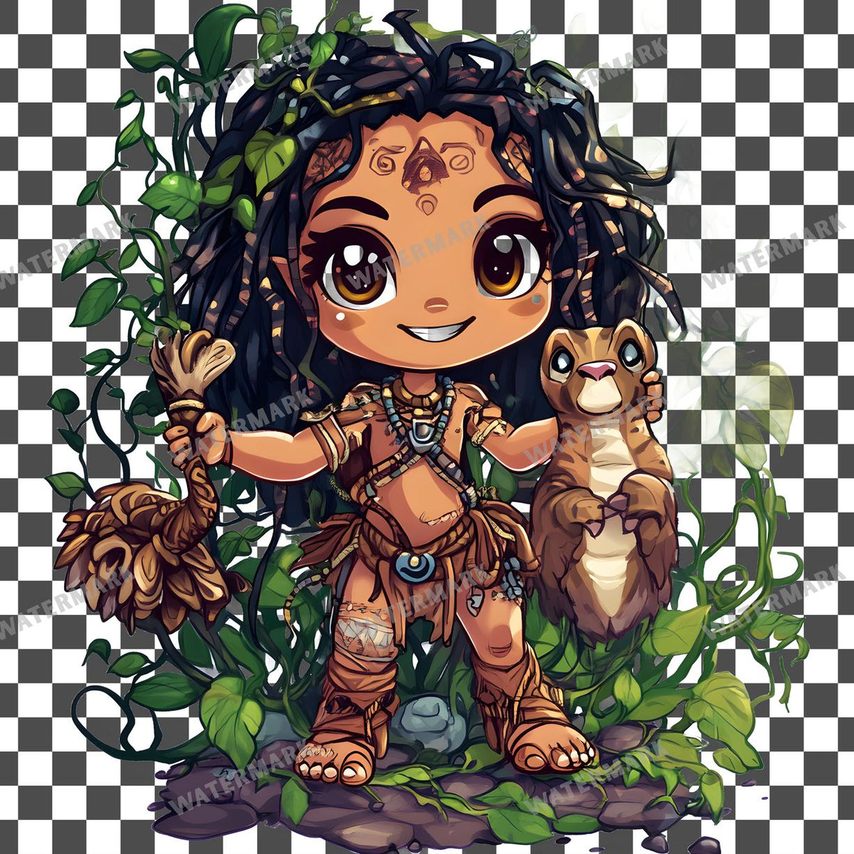 Chibi Jungle Clipart Pngs