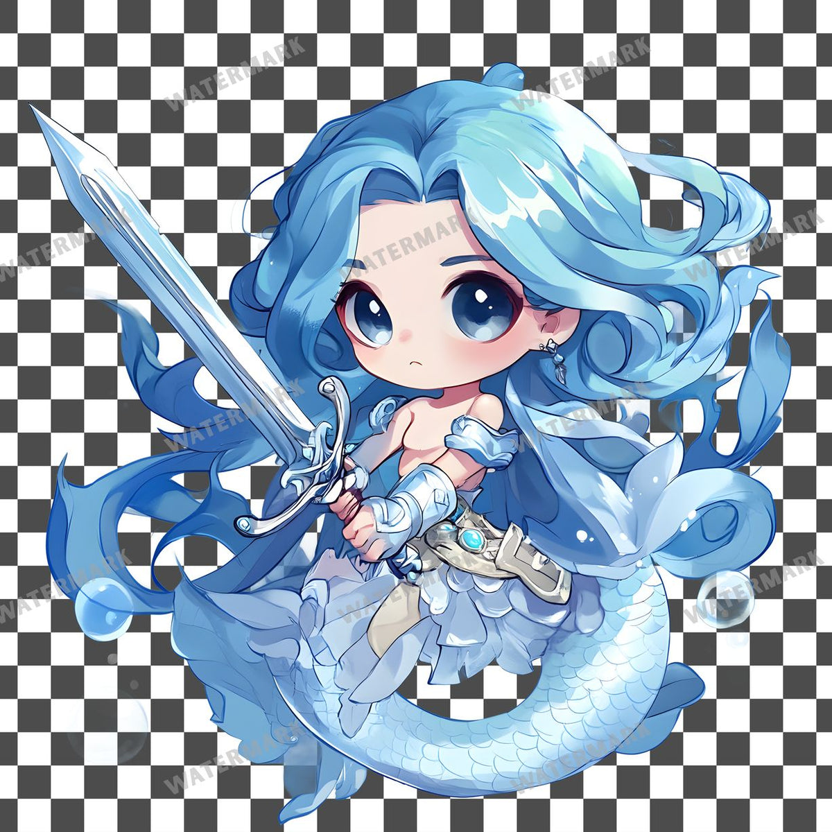 Chibi Mermaid Clipart Pngs