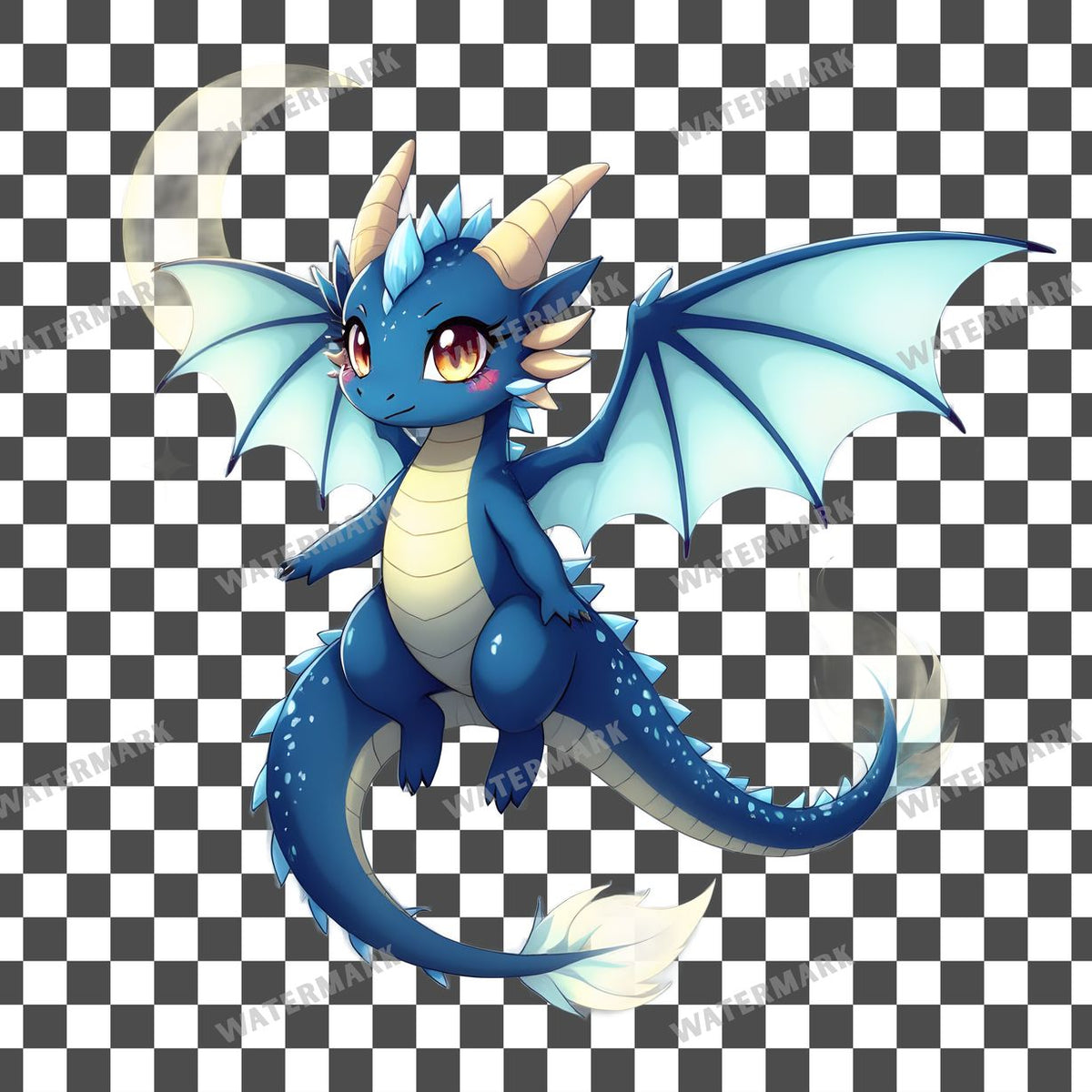 Chibi Moonlight Dragon Clipart Pngs