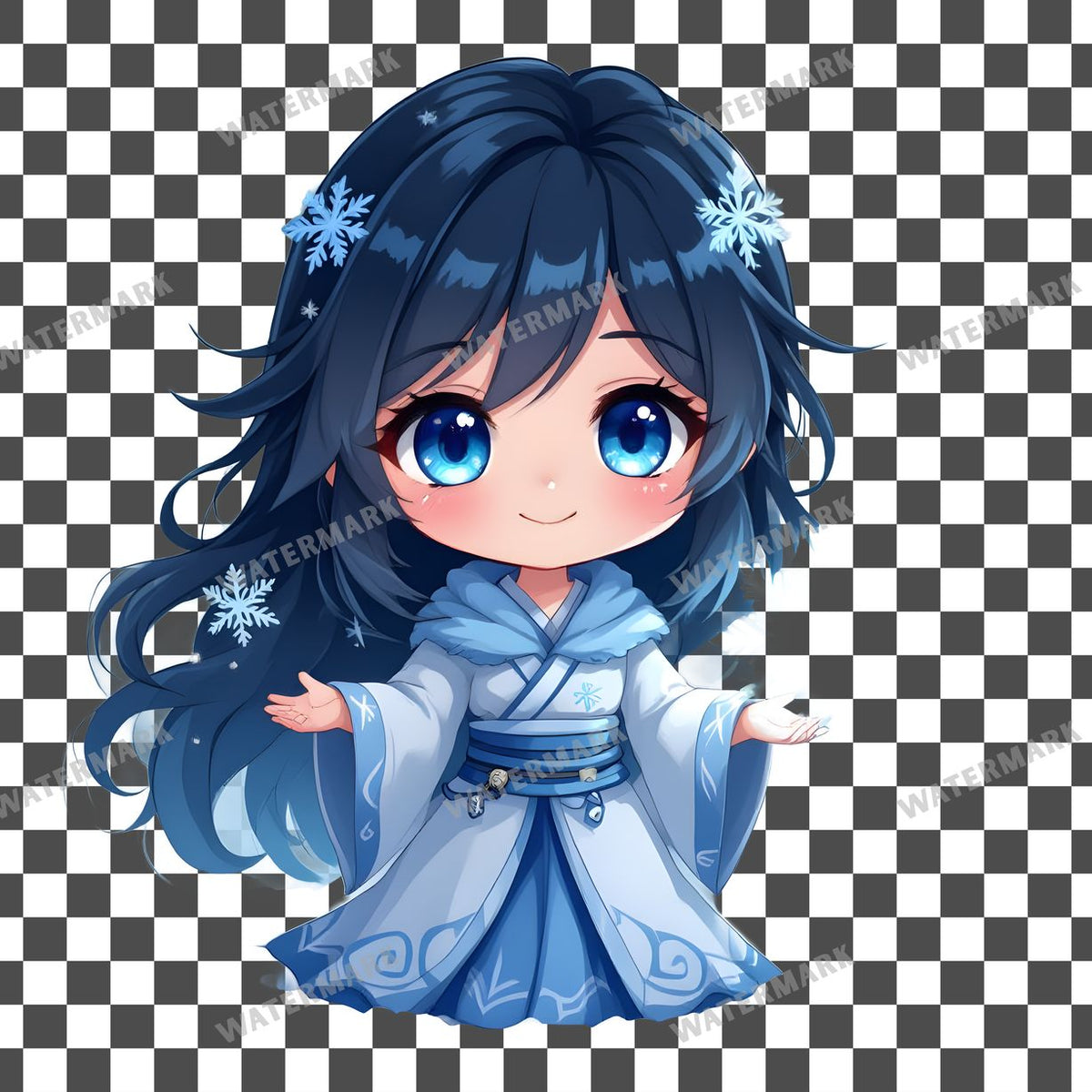 Chibi Snow Spirit Clipart Pngs