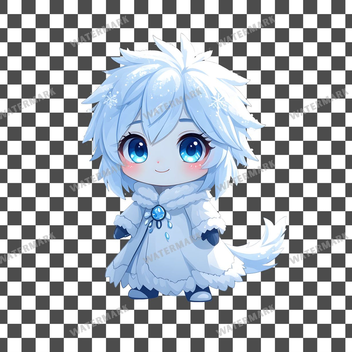 Chibi Snow Spirit Clipart Pngs